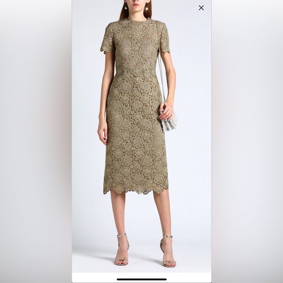 Valentino Guipure gold lace dressNWT size 8